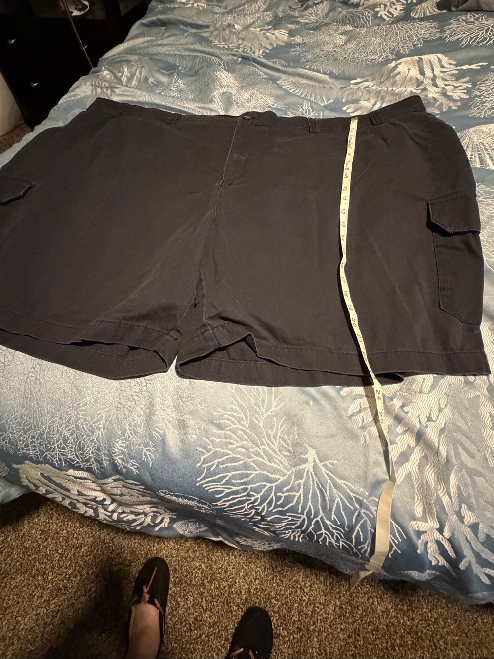 Men's Black Cargo Swim Shorts